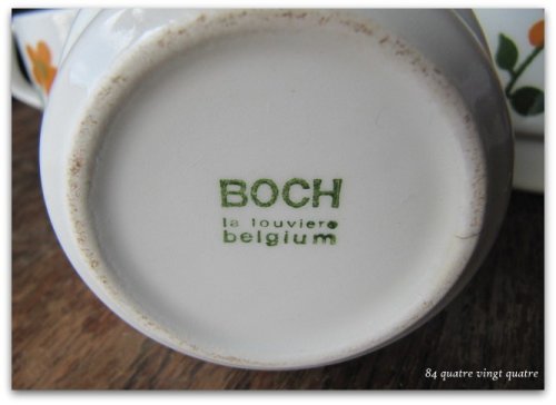 他の写真1: BOCH/ベルギー　オレンジのお花モチーフカップ