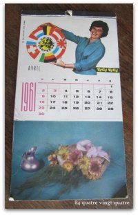 1961年　EU　VeGe VeGeポストカード付きカレンダー /ベルギー
