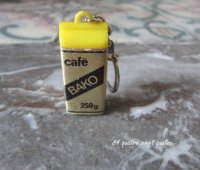 cqfé BAKO コーヒーパッケージ型キーホルダー（イエロー）