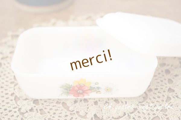 画像3: ＜アウトレット＞arcopal/フランス　赤白きいろお花のバターケース