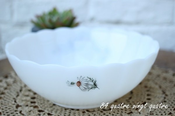 画像2: arcopal/フランス　白菊柄のミルクボウル(LL)