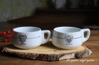La Porcelaine de Baudour/ベルギー Rombouts ぽってりコーヒーカップ